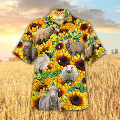 Sunflower Sheep Hawaiian Shirt HO5435