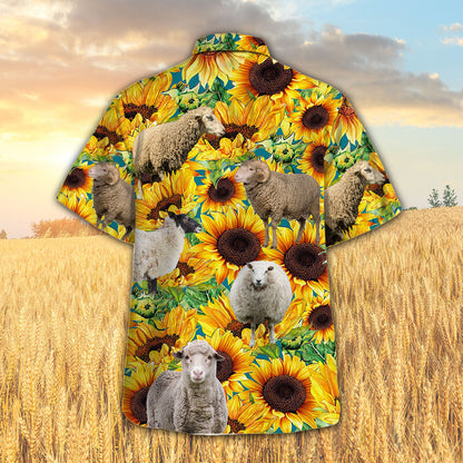 Sunflower Sheep Hawaiian Shirt HO5435