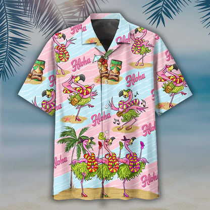 Flamingo Hawaiian Shirt, Summer Hawaiian Shirt for men and women HO1424