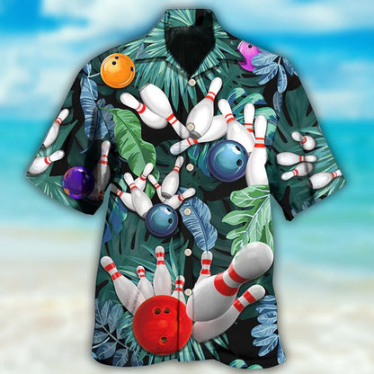 3D Bowling Hawaiian Shirt, Tropical Leaves Hawaiian Shirt, Bowling I'm So Happy Aloha Shirt For Men - Perfect Gift For Bowling Lovers, Bowlers HO4046
