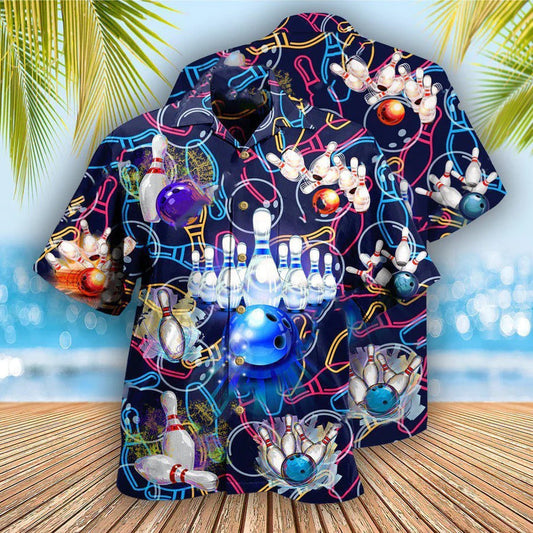 3D Bowling Hawaiian Shirt, Bowling Painting Hawaiian Shirt, Bowling Let The Good Times Aloha Shirt For Men - Perfect Gift For Bowling Lovers, Bowlers HO4050