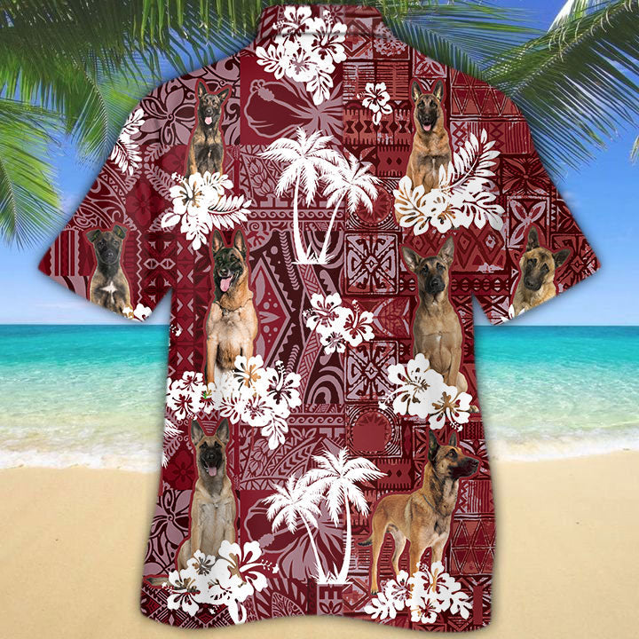 Belgian Malinois Hawaiian Shirt, Lasfour Dog Hawaiian Shirt Short Sleeve For Men Women HO5158