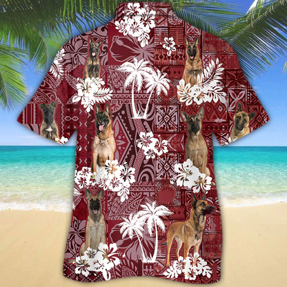 Belgian Malinois Red Hawaiian Shirt, Hawaiian shirt For men, Women, Aloha Shirt For Summer HO1314